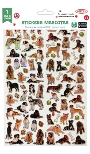 Imagen 1 de 4 de Stickers Mascotas Perro Y Gatos Artel