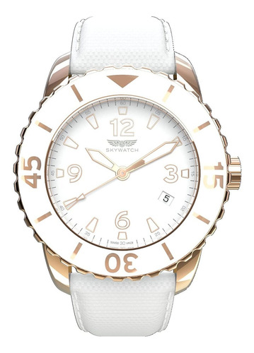 Reloj Mujer Skywatch Cci024-a Cuarzo Pulso Blanco Just Watch