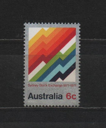 Selo Australia, Centenário Da Bolsa Valores Sidney 1970,mint