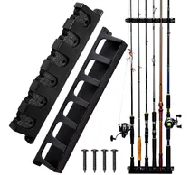 Comprar Soporte Exibidor Vertical Para 6 Cañas De Pescar Para Pared