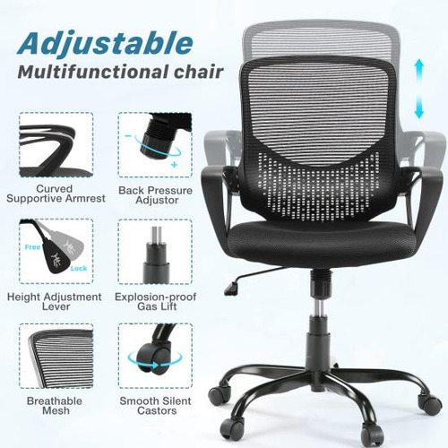 Afo Silla De Oficina En Casa Con Soporte Lumbar Y Reposabraz