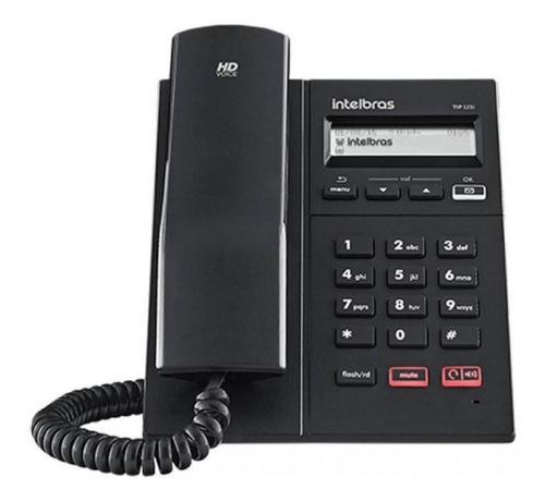 Telefone Intelbras Ip Voip Tip 125i Display Viva-voz Preto