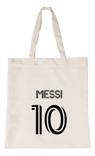 Bolsa Tela Lienzo Tote Bag Messi Miami Argentina 10 Futbol 
