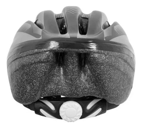 Capacete Bike Poker Out Mold Com Led Ref:09058 Cor Preto Tamanho G