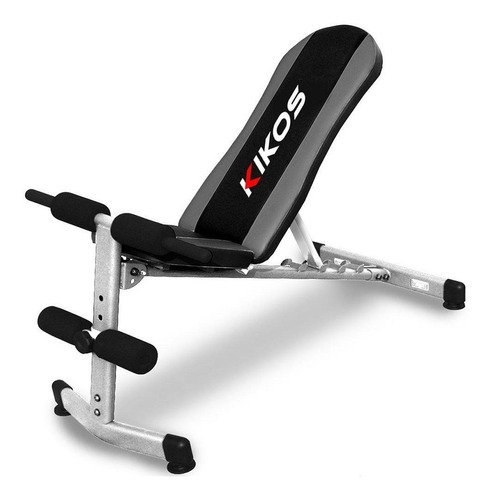 Banco Regulável Kikos Br-508 Até 120kg Treino Fitness Cor Preto