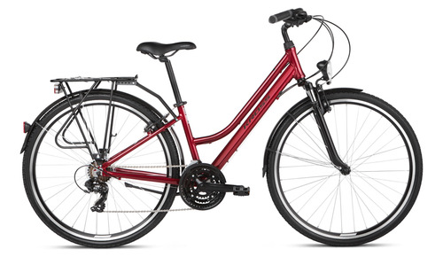 Bicicleta Kross Trans 1.0 Dama Ruby/black Glossy Sm