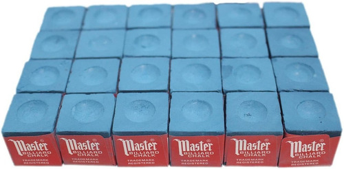 Tizas Master Azul Para Tacos De Villar/ Pool - Pack De 24.