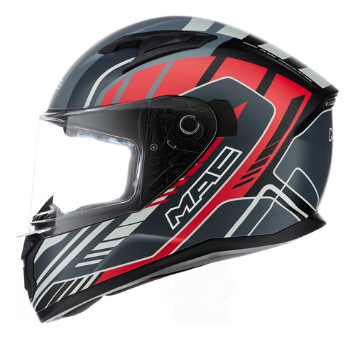 Casco Para Moto Speed Fleet Negro Rojo Mate - En Teo Motos