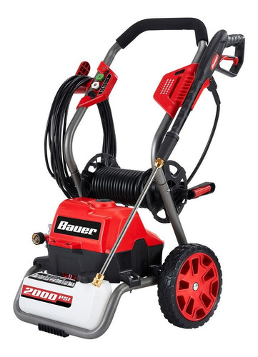 Hidrolavadora Electrica Bauer 2000 Psi Color Rojo/negro