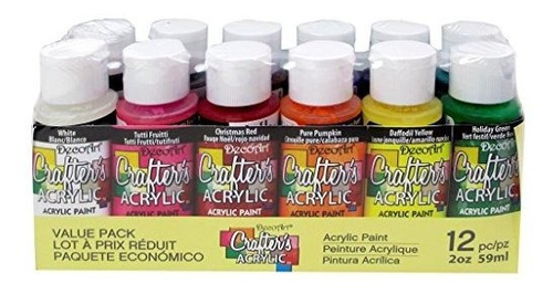 Pintura Acrílica Decoart Crafter's Value Pack Acrílico 12 