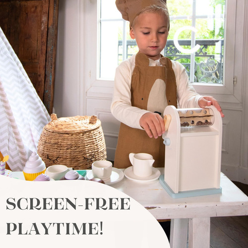 Set De Juego Para Niños Toodly Wooden Para Hacer Café Con Mo