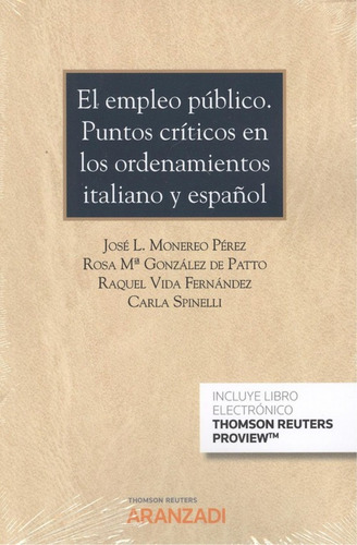 Empleo Público. Puntos Críticos En Los Ordenamientos Italian