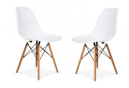 Sillas Eames Blancas Comedor Moderno Pack X2 - Cuotas
