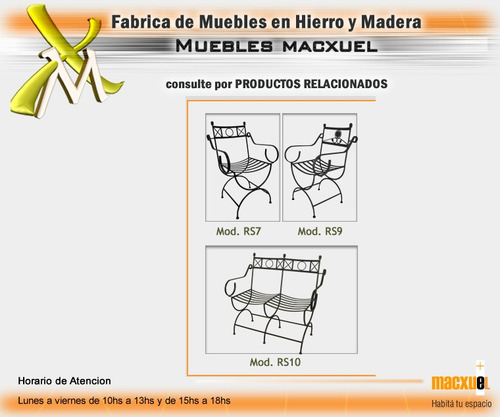 Imagen 8 de 9 de Sillon De Hierro Forjado Estilo Romano Pintura Epoxi Jardin