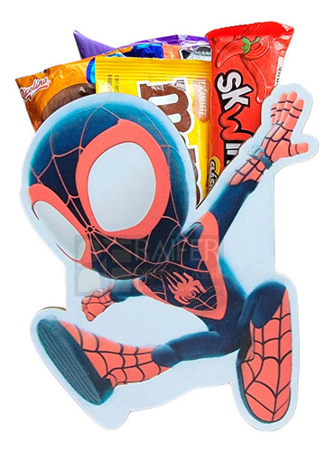 Centro De Mesa Spiderman Spidey ,espín Y Ghost 9 Piezas