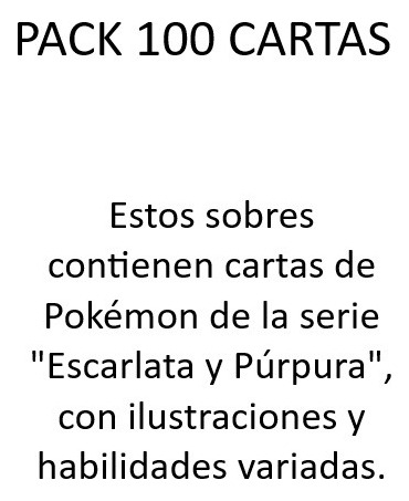 Pack 10 Sobres Cartas Pokémon En Español Genericas Oferta Pokémon Español