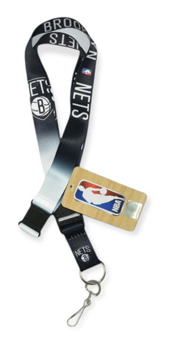 Brooklyn Nets Nba Porta Gafete Negro 100% Original