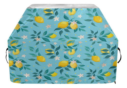 Limon Hoja Azul Floral Girll Cubierta Para Parrilla Aire 65