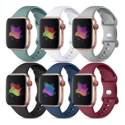 Maledan Paquete De 6 Correas Compatibles Con Apple Watch De 