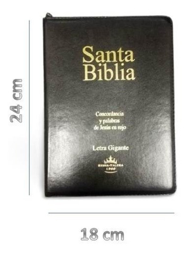 Imagen 6 de 8 de Biblia Reina Valera 1960 Letra Gigante Cierre Pjr Conc Negro