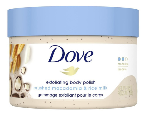 Exfoliante Dove Polish Leche De Arroz Y Macadamia Importado