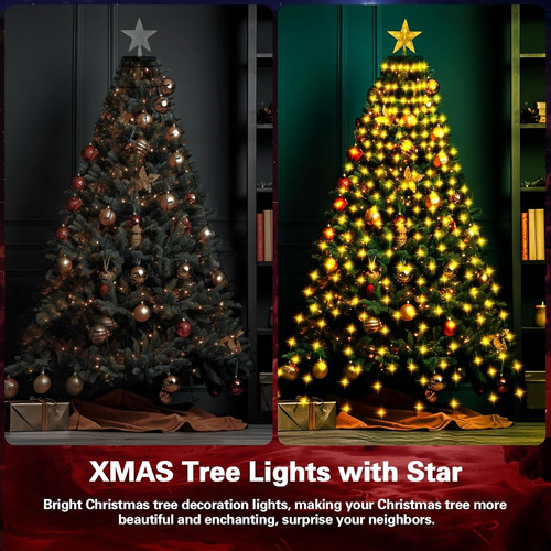 Guirnalda De 400 Luces Led Para Árboles De Navidad Color De