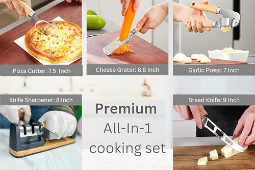 Set De Utensilios De Cocina De 10 Piezas Con Mango De Mader