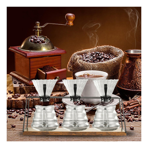 Estación De Café Con Soporte De Soporte De Madera De 40 Cm