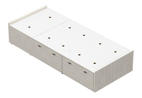Imagen 3 de 4 de Cama 1 Plaza Con 2 Cajones Plataforma Benethon Mosconi
