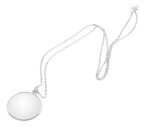 5x Magnificador Monocle Lente Collar Lupa Lupe (plata)