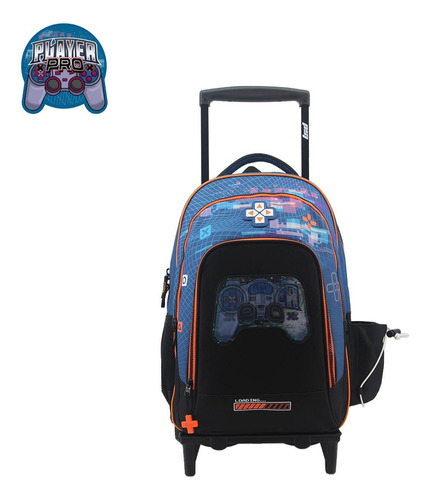 Mochila Carro Lsyd Gamer 18'' Escolar Urbana Videojuego Kids