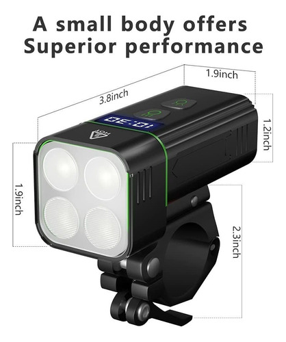 Linterna Frontal Led Para Bicicleta Recargable Por Usb /
