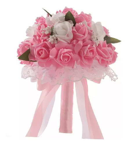 Un Ramo De Boda Nupcial Con Rosas De Cristal