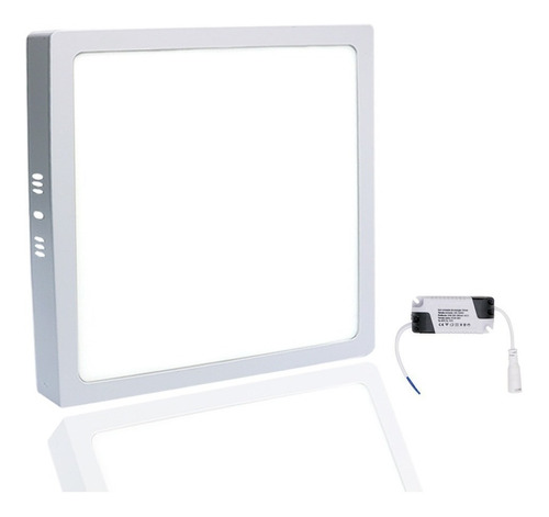 Painel Plafon Led Sobrepor Quadrado Reator Luz Fria 25w 24w