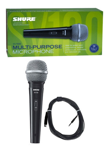 Microfono Vocal Dinamico Sv100 Shure Envio Gratis Musicstore