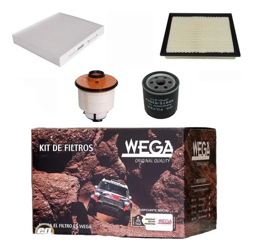 Kit 4 Filtros Para Toyota New Hilux 2.4 / 2.8 2016/20 - Wega