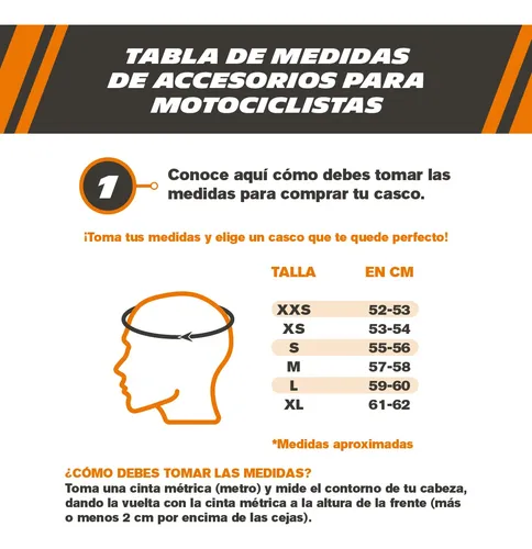 Tallas de cascos de moto para niños hotsell