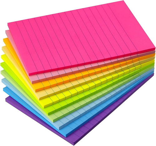 Early Buy 10 Pads Lined Sticky Notes With Lines 4x6 Self-sti