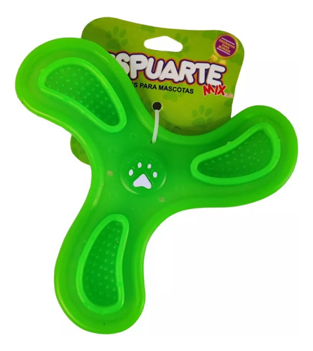 Juguete Perro Boomerang Masticable Atrapar Goma Rigida 