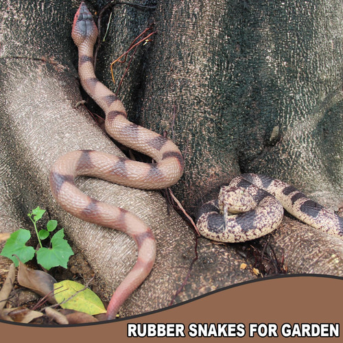 Serpiente De Goma Realista De 30cm Para Ahuyentar Pájaros