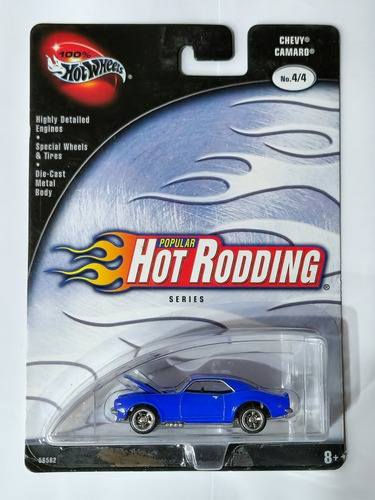 Hot Wheels Chevy Camaro Azul Popular Hot Rodding Abierto