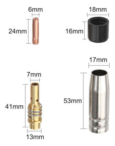 Juego 19 Puntas Soldadura Mig/mag 0.8mm M6 Recambio Antorcha