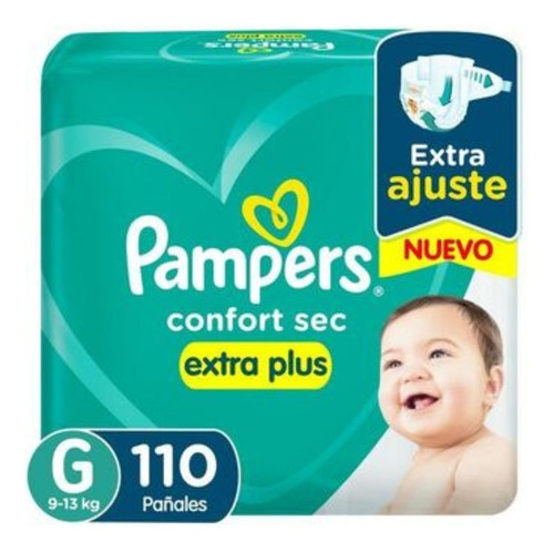 Pampers Confort Sec Plus G / Xg / Xxg Mes Consumo Tamaño G