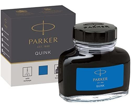 Botella De Tinta Permanente Parker Quink De 2 Fl Oz, Azul Az