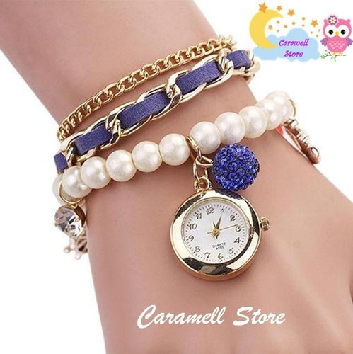 Reloj Pulsera Vintage Hermoso Mujer Stock