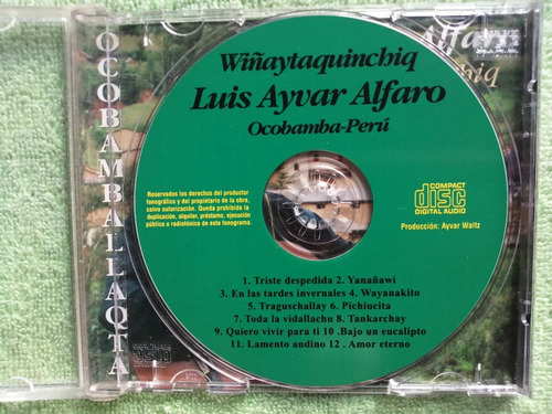 Eam Cd Luis Ayvar Alfaro Wiñaytaquinchiq 2001 Ocobamballaqta