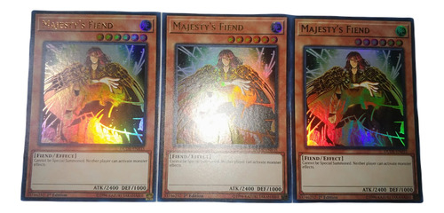 Yugioh - 3x Majesty's Fiend Ultra Em Português 