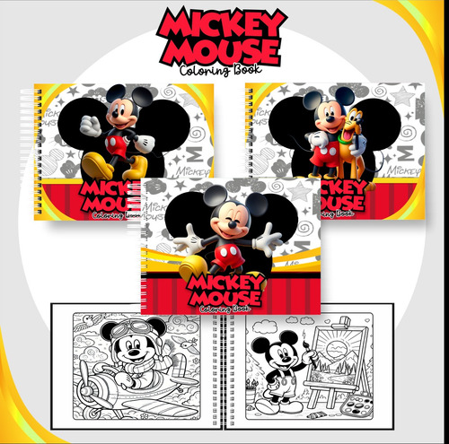 Livro De Colorir Mickey Capa Dura