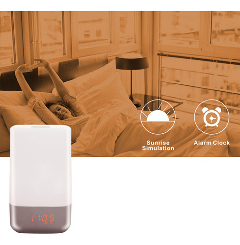 Despertador Led Con Luz Nocturna Y Simulación De Amanecer