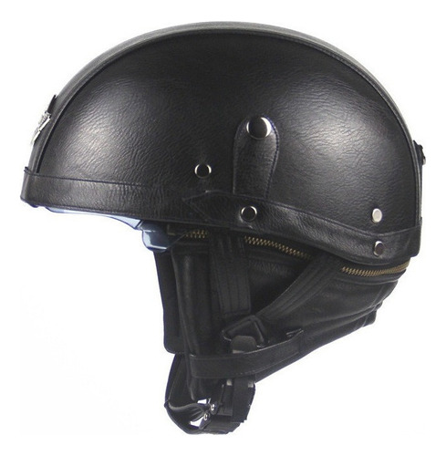 Casco De Cuero Vintage Para Motocicleta,pilot Dot